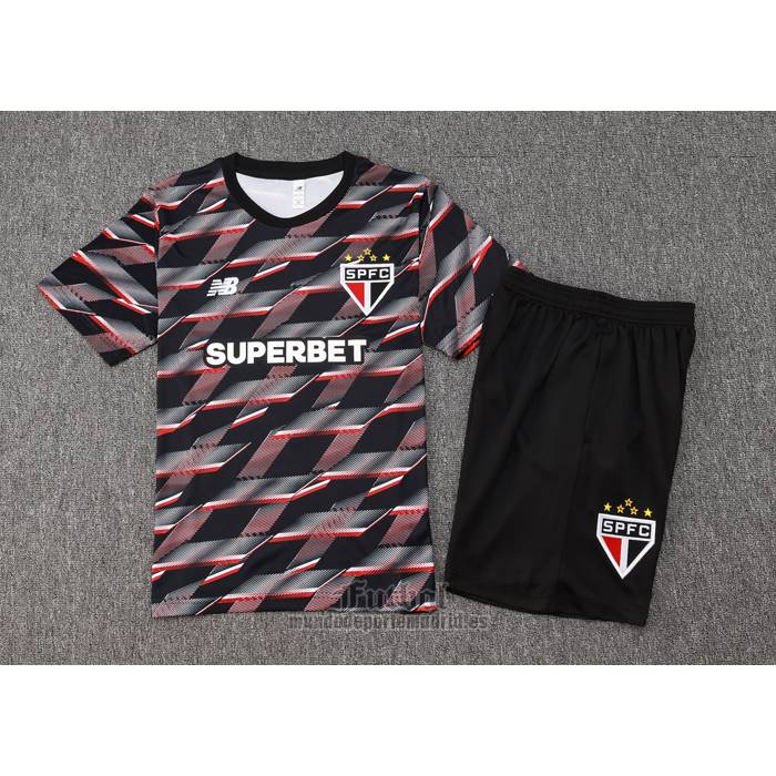 Chandal del Sao Paulo Manga Corta 2024-2025 Negro - Pantalon Corto
